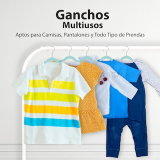 Foto 5 | Foto 5 | Magmalife 50 Ganchos De Terciopelo Para Ropa Infantil, Gancho Plateado Giratorio De 360 Grados, Adecuado Para Todo Tipo De Ropa