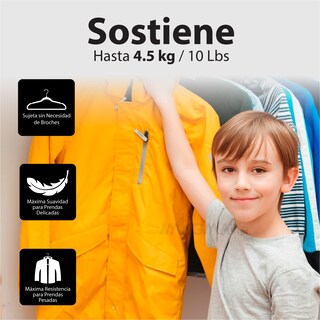 Foto 3 | Foto 3 | Magmalife 50 Ganchos De Terciopelo Para Ropa Infantil, Gancho Plateado Giratorio De 360 Grados, Adecuado Para Todo Tipo De Ropa