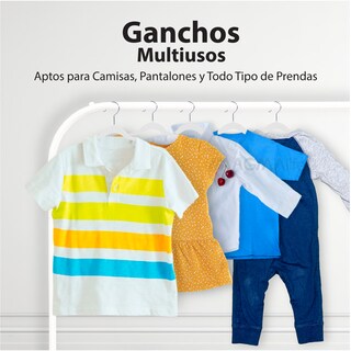 Foto 5 | Foto 5 | Magmalife 50 Ganchos De Terciopelo Para Ropa Infantil, Gancho Plateado Giratorio De 360 Grados, Adecuado Para Todo Tipo De Ropa