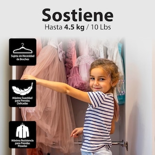 Foto 7 | Foto 7 | Magmalife 50 Ganchos De Terciopelo Para Ropa Infantil, Gancho Plateado Giratorio De 360 Grados, Adecuado Para Todo Tipo De Ropa