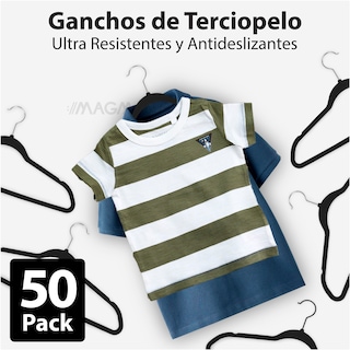 Foto 4 | Foto 4 | Magmalife 50 Ganchos De Terciopelo Para Ropa Infantil, Gancho Plateado Giratorio De 360 Grados, Adecuado Para Todo Tipo De Ropa