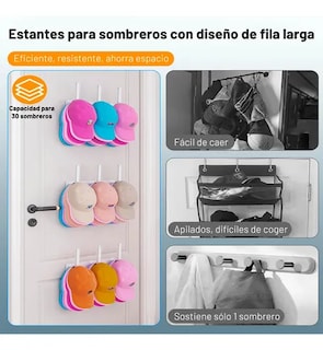 Foto 2 | Foto 2 | Organizador Xtellar Sombreros 2pk Gancho Organizador De Gorras