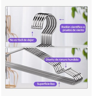 Foto 3 | Foto 3 | Ganchos Para La Camisola Pack De 50 Unidades Color Plateado
