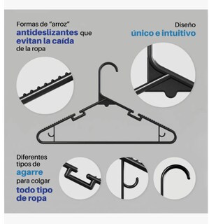 Foto 4 | Foto 4 | Ganchos 40 Piezas Negro