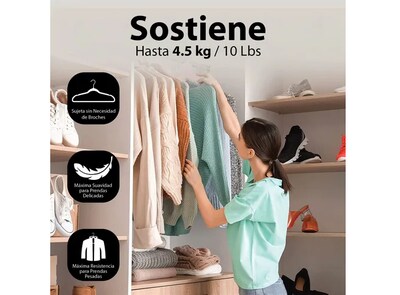 Foto 4 | Foto 4 | Ganchos Xtellar Para Ropa De Terciopelo Premium - 50 Unidades - Diseño Dorado Giratorio De 360°, Antideslizante - Ideal Para Tod