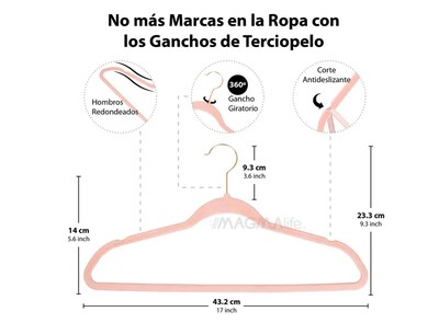 Foto 2 | Foto 2 | Ganchos Xtellar Para Ropa De Terciopelo Premium - 50 Unidades - Diseño Dorado Giratorio De 360°, Antideslizante - Ideal Para Tod