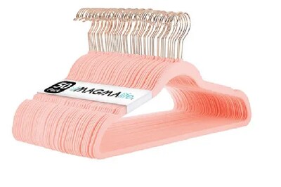 Foto 3 | Foto 3 | Ganchos Xtellar Para Ropa De Terciopelo Premium - 50 Unidades - Diseño Dorado Giratorio De 360°, Antideslizante - Ideal Para Tod