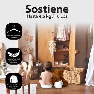 Foto 3 | Foto 3 | Magmalife 50 Ganchos De Terciopelo Para Bebé Menta 29 Cm Antideslizantes Con Gancho Giratorio