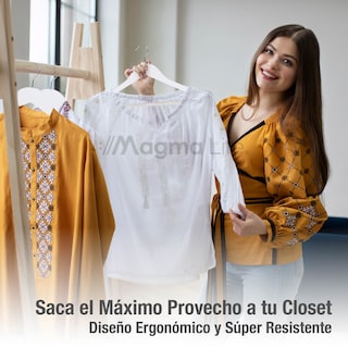 Foto 4 | Foto 4 | Magma Life 20 Ganchos De Madera Blanca Para Ropa Giratorios Y Antideformación