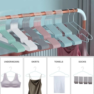 Foto 4 | Foto 4 | Kit 50 Ganchos Para Ropa Antideslizantes Metalicos Perchas Ropa Eo Safe Imports Esi-20584 Multicolor