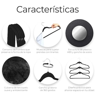 Foto 3 | Foto 3 | Xtellar Ganchos De Terciopelo Premium Antideslizantes Para Ropa De Lujo Paquete De 50