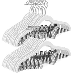Foto 1 | Foto 1 | Perchas De Terciopelo Para Faldas House Day 24 Unidades Con Clips Ajustables Blancos - Venta Internacional.