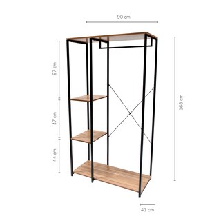 Foto 4 | Foto 4 | Perchero Rack Top Living Closet Negro