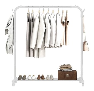 Foto 1 | Foto 1 | Perchero Móvil Practiksa Blanco Organizador para Ropa con Zapatera