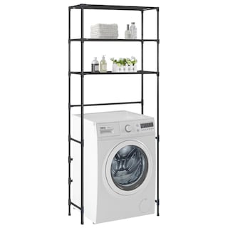 Foto 2 | Foto 2 | Estante De Almacenamiento Vidaxl Sobre La Lavadora De 3 Niveles, Negro - Venta Internacional.