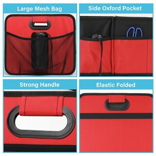 Foto 4 | Foto 4 | Organizador De Maletero De Coche Simple Deluxe Con 2 Compartimentos, Color Rojo, Paquete De 2 - Venta Internacional.