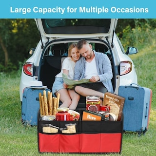 Foto 6 | Foto 6 | Organizador De Maletero De Coche Simple Deluxe Con 2 Compartimentos, Color Rojo, Paquete De 2 - Venta Internacional.