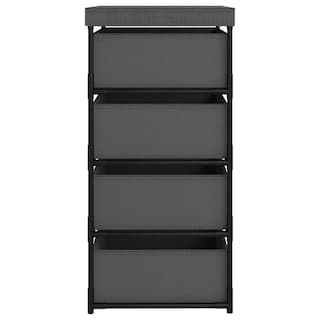 Foto 6 | Foto 6 | Estante De Almacenamiento Moderno Vidaxl Con 4 Cestas De Acero Gris Con Tela - Venta Internacional.