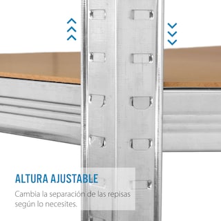 Foto 3 | Foto 3 | Estante Multiusos Onof Esme-01 Rack Metálico 5 Niveles color Gris