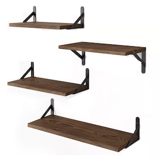 Foto 1 | Foto 1 | Repisas Flotantes Madera Modernas Estantes Baño 4 Pzs Eo Safe Imports Esi-17185 Marron