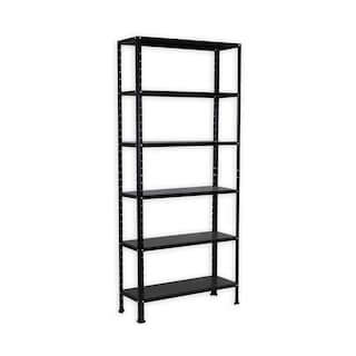 Foto 1 | Foto 1 | Anaquel Metálico Adf Con 6 Repisas Estante Organizador 190x84x30 Cm. Carga 300 Kg, Color Negro