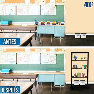 Foto 5 | Foto 5 | Anaquel Metálico Adf Con 5 Repisas Estante Organizador 190x84x45 Cm. Carga 300 Kg, Color Negro