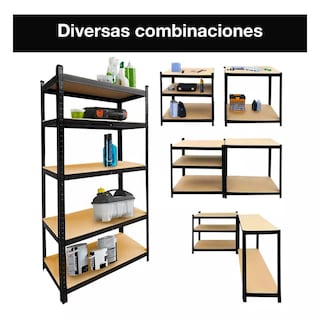 Foto 3 | Foto 3 | Estante Anaquel Organizador Metal 5 Niveles Hogar Oficina Color Negro