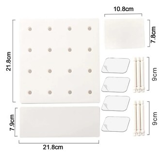 Foto 4 | Foto 4 | Organizadores Xtellar De Pared Tablero De Agujero Estantes 4pcs