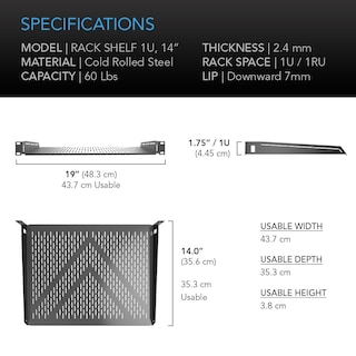Foto 6 | Foto 6 | Estante Ac Infinity Con Ventilación En Voladizo 1 U 14 Cm De Profundidad 60 Kg - Venta Internacional.