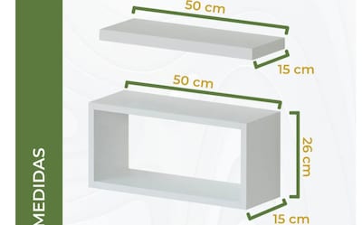 Foto 4 | Foto 4 | Kit De 3 Repisas Flotantes Cubo Minimalista Color Blanco