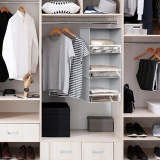 Foto 4 | Foto 4 | Organizador De Armario Simple Houseware Con 3 Estantes Para Colgar  Gris - Venta Internacional.