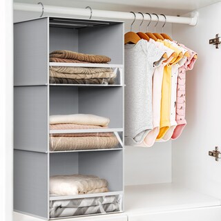 Foto 5 | Foto 5 | Organizador De Armario Simple Houseware Con 3 Estantes Para Colgar  Gris - Venta Internacional.