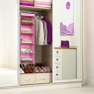 Foto 4 | Foto 4 | Organizador De Armario Simple Houseware 5 Estantes Color Rosa - Venta Internacional.
