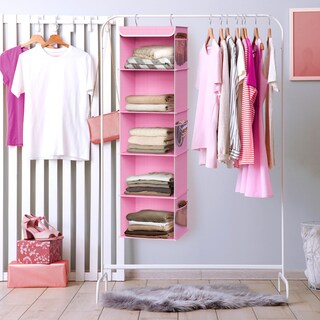 Foto 5 | Foto 5 | Organizador De Armario Simple Houseware 5 Estantes Color Rosa - Venta Internacional.