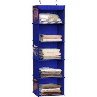 Foto 1 | Foto 1 | Organizador De Armario Sencillo 5 Estantes Para Colgar Azul Oscuro - Venta Internacional.