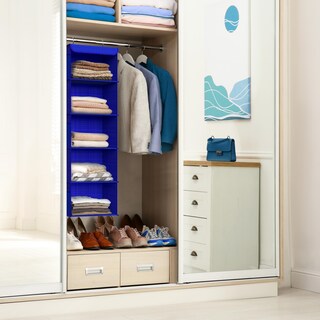 Foto 4 | Foto 4 | Organizador De Armario Sencillo 5 Estantes Para Colgar Azul Oscuro - Venta Internacional.
