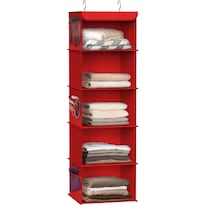 Organizador De Armario Simple Houseware 5 Estantes Para Colgar Rojo - Venta Internacional.