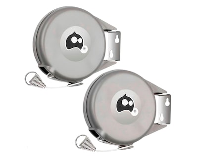 Foto 2 | Foto 2 | Set De 2 Piezas Tendedero Plegable De 15 M Gris Bluelander