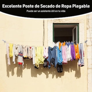 Foto 3 | Foto 3 | Tendederos Plegables Retráctiles Belug Reforzado Metal Blanco