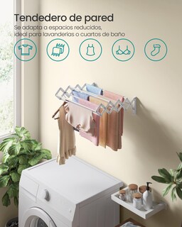 Foto 3 | Foto 3 | Secadora De Ropa De Pared Songmics, Estilo Acordeón, Color Blanco