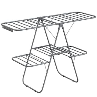 Foto 1 | Foto 1 | Tendedero De Ropa Songmics Plegable De 2 Niveles Gris Ullr053g0 - Venta Internacional.