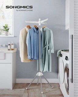 Foto 2 | Foto 2 | Tendedero De Ropa Songmics Plegable 150 Cm De Acero Inoxidable - Venta Internacional.