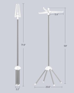 Foto 6 | Foto 6 | Tendedero De Ropa Songmics Plegable 150 Cm De Acero Inoxidable - Venta Internacional.
