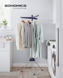 Foto 2 | Foto 2 | Tendedero De Ropa Songmics Plegable Con 3 Brazos Para 27 Prendas - Venta Internacional.