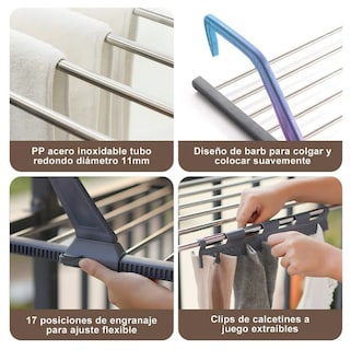 Foto 4 | Foto 4 | Tendedero Xtellar Retráctil: Solución Portátil Ideal De Acero Inoxidable