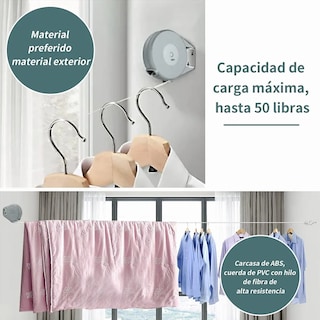 Foto 4 | Foto 4 | Tendedero De Ropa Retráctil Carrete Exterior O Interior Lab.g Gris