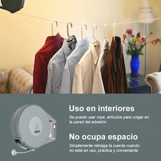 Foto 5 | Foto 5 | Tendedero De Ropa Retráctil Carrete Exterior O Interior Lab.g Gris