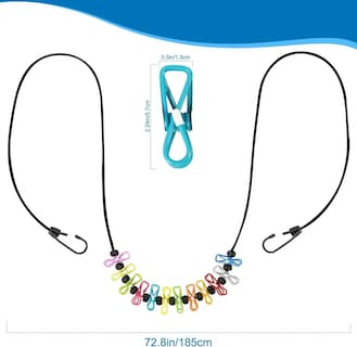 Foto 4 | Foto 4 | Tendedero Portátil Para Viajes Línea Con 12 Clips De Ropa ''