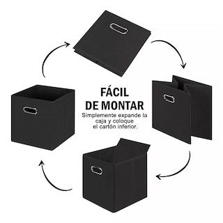 Foto 4 | Foto 4 | Cajas Organizadores Plegables 6 Piezas Negro