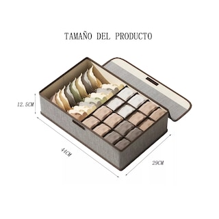 Foto 3 | Foto 3 | Organizador Plegable de Ropa Interior Eo Safe Imports Esi-18173 Gris